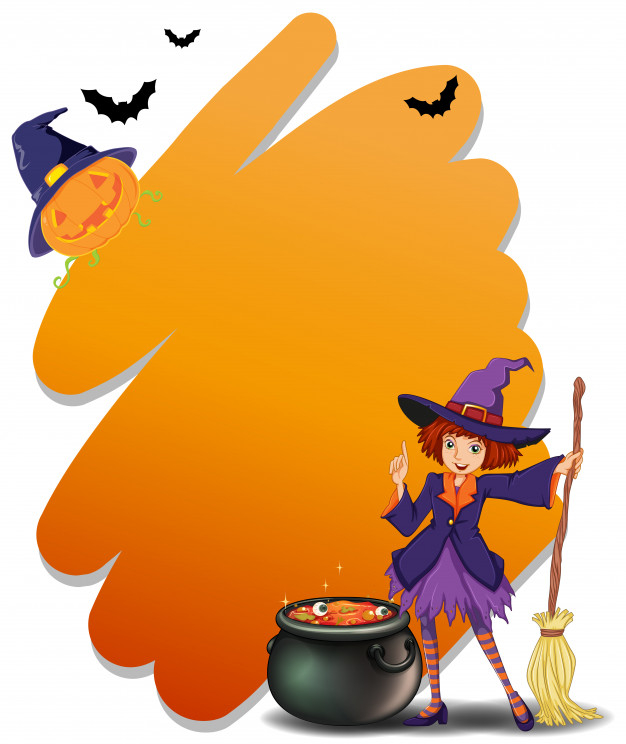 Black magic pot and spell cartoon style Royalty Free Vector