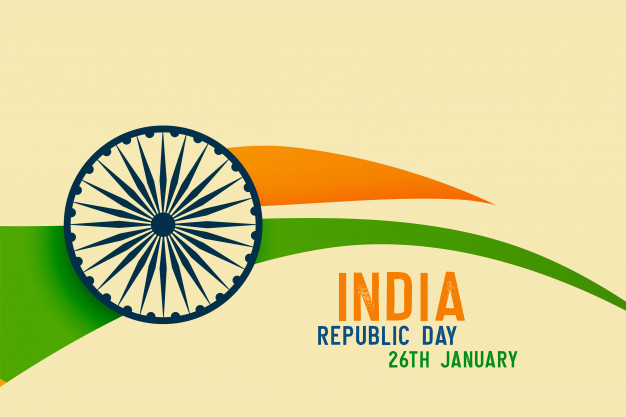 26th,hindustan,26th january,bharat,tricolour,constitution,republic,national,nation,proud,heritage,democracy,tricolor,patriotic,january,greeting,day,style,independence,country,greeting card,creative,indian,flat,event,india,celebration,flag,wave,card