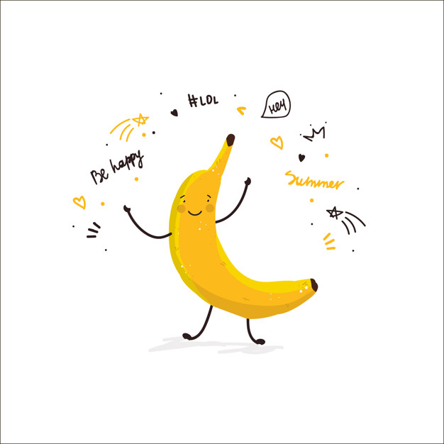 banana fruit sketch hand drawn vector - Stock Illustration [92341294] -  PIXTA