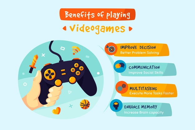 Gamer daily activity life infographic Royalty Free Vector