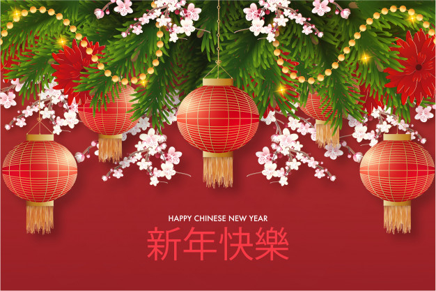 2020,eve,realistic,rat,year,asia,oriental,new,happy,chinese,red,flowers,party,happy new year,background