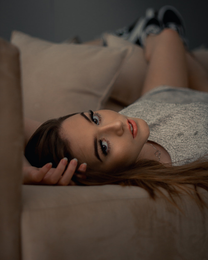attractive,beautiful,beauty,bed,bedroom,comfort,eyes,facial expression,fashion,female,furniture,girl,indoors,lying,lying down,model,person,photoshoot,portrait,pose,pretty,reclining,relaxation,room,sexy,sleep,sofa,throw pillows,wear,woman