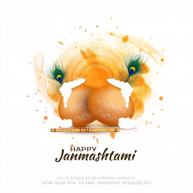 Free: Happy janmashtami festival background Free Vector 