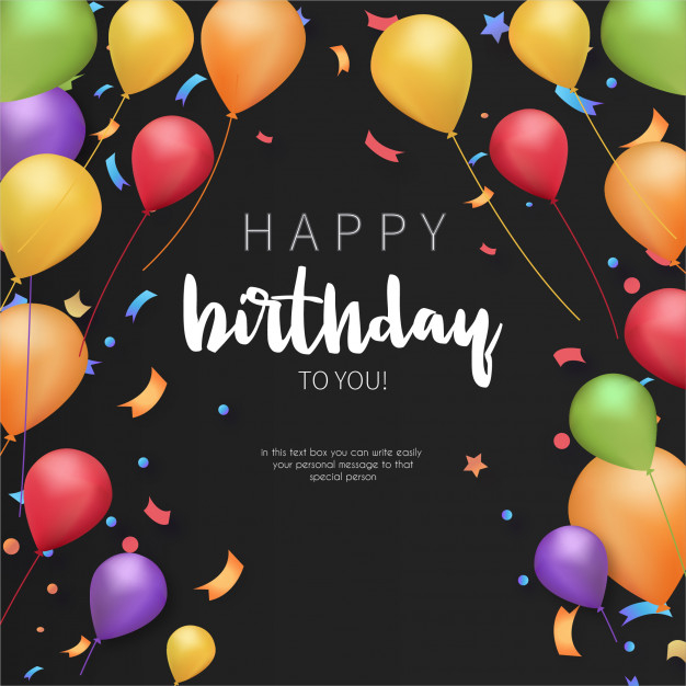 Free: Colorful happy birthday greeting card template Free Vector - nohat.cc