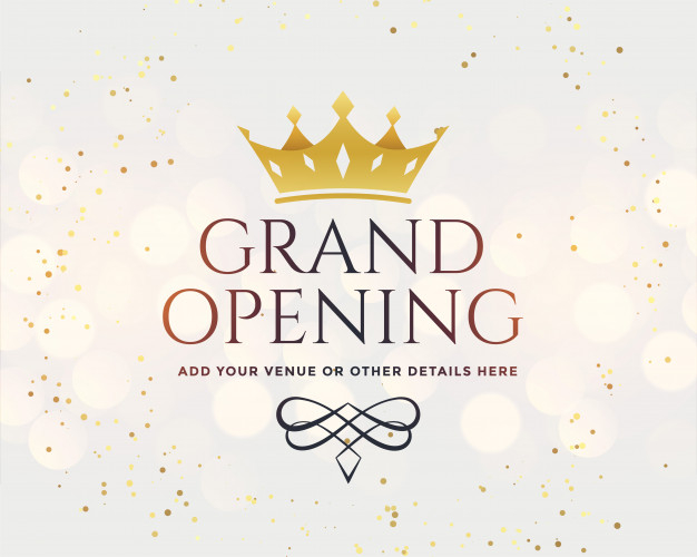 Grand opening soon announcement new shop Vector Image