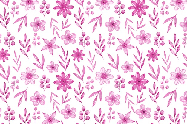 Free: Watercolor monochromatic floral background Free Vector - nohat.cc