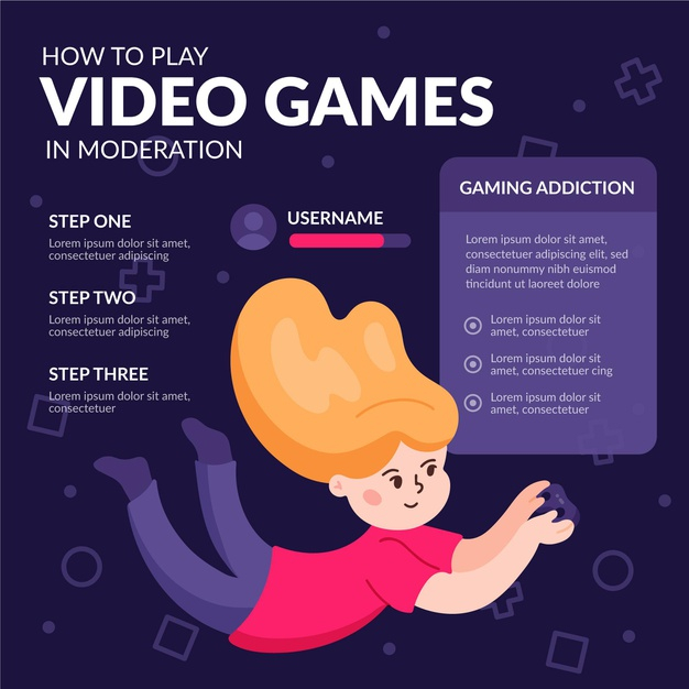 Free Vector  Tips for playing online games with moderation