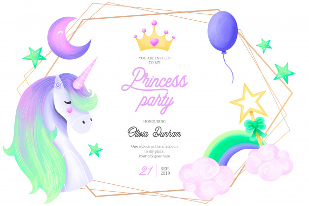 Birthday party invitation card Royalty Free Vector Image