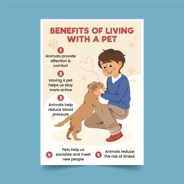 Free: Benefits of living with a pet Free Vector 