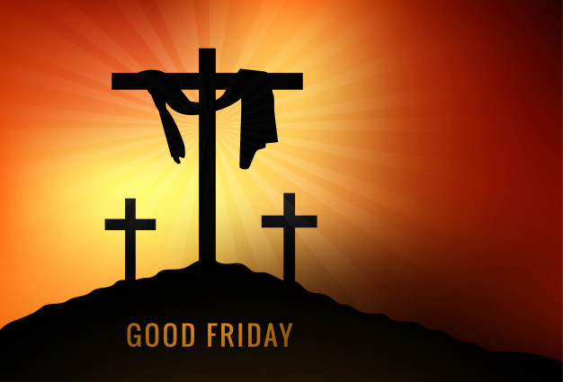Free: Good friday background with cross and sun rays in the sky Free Vector  