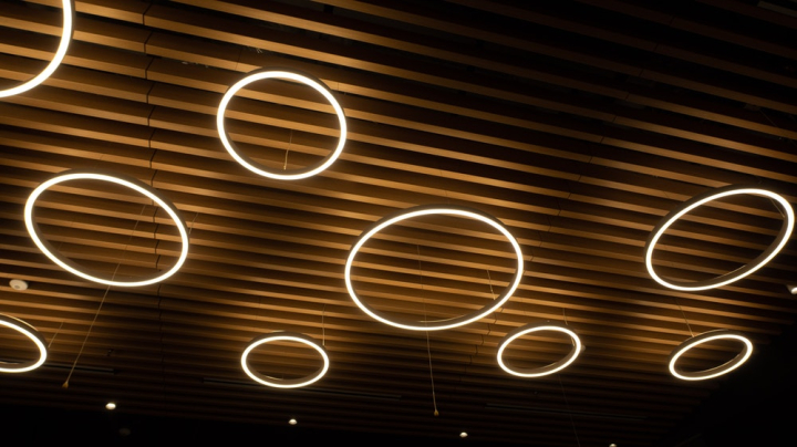 Free: Yellow Ring Lights in the Ceiling 
