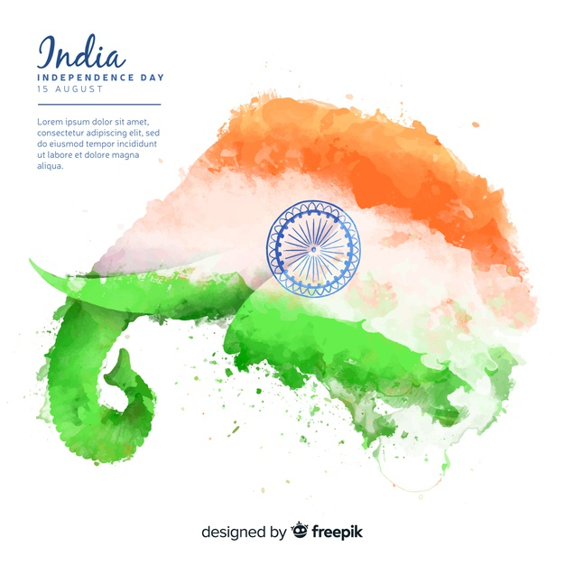 Free: Independence day of india background watercolor style Free Vector -  