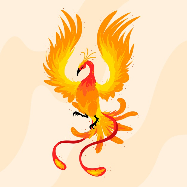 Free: Hand drawn phoenix bird illustrated Free Vector 