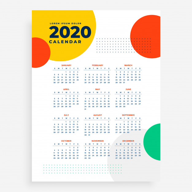 2020,organize,organizer,vertical,annual,week,month,day,style,year,date,planner,english,calender,schedule,modern,new,colorful,wall,graphic,happy,number,table,circle,design,calendar