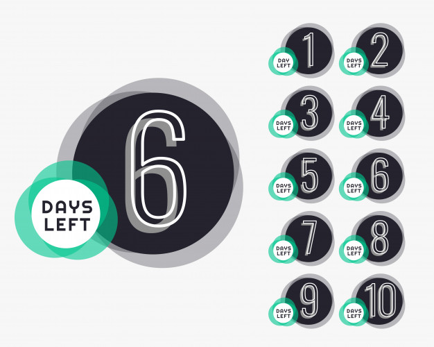 Free Vector  Countdown timer vector clock counter