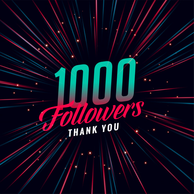 Free 1000 Social Media Followers Template Free Vector Nohatcc