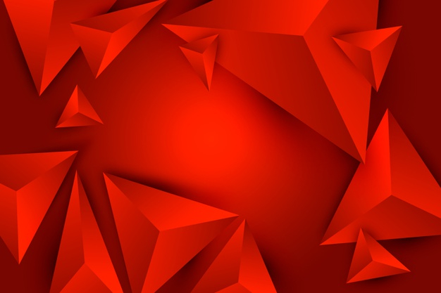Free: 3d triangle red background with poly effect Free Vector 