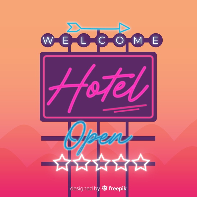 Free: Realistic hotel neon sign background Free Vector - nohat.cc