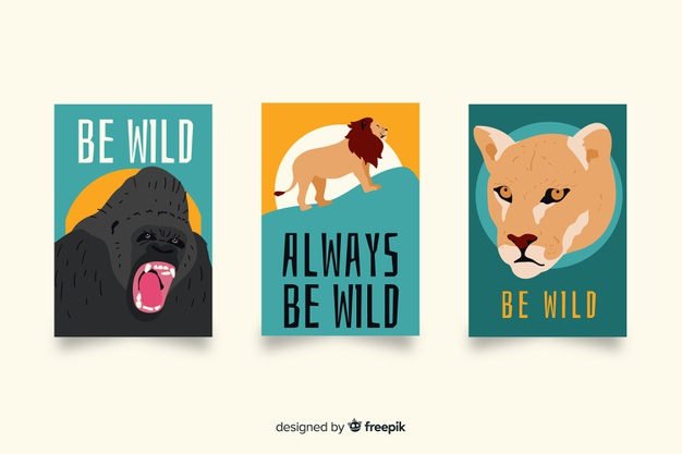 Free Vector  Hand drawn wild animals