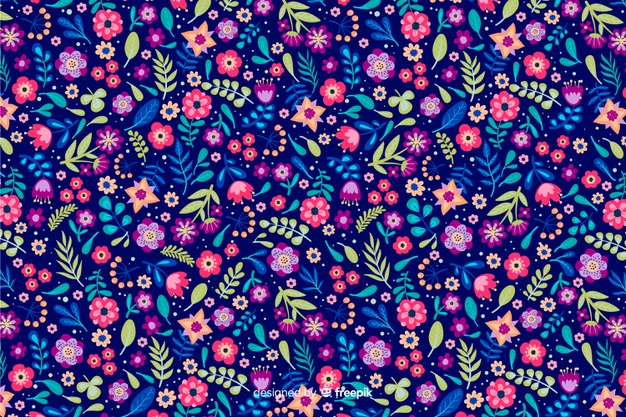 Colorful Ditsy Floral Print Background Floral Background With