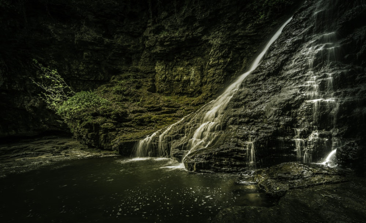 adventure,cascade,environment,flowing,geological formation,jungle,lake,long-exposure,motion,nature,outdoors,rock formation,rural,slow shutter,time-lapse,time-lapse photography,travel,water,waterfall