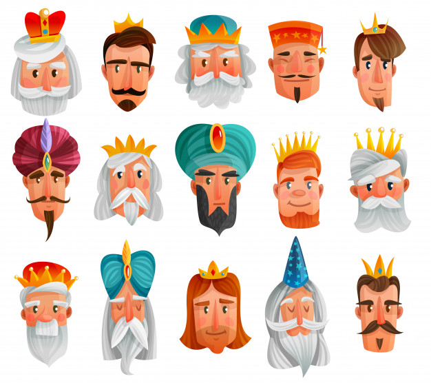 Free: Royal characters cartoon set Free Vector 