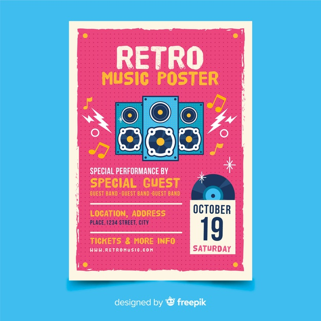 Retro Music Poster Images - Free Download on Freepik