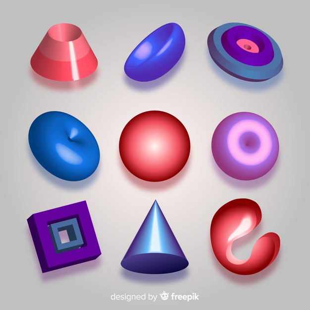 Free: Collection of tridimensional geometric shapes Free Vector - nohat.cc