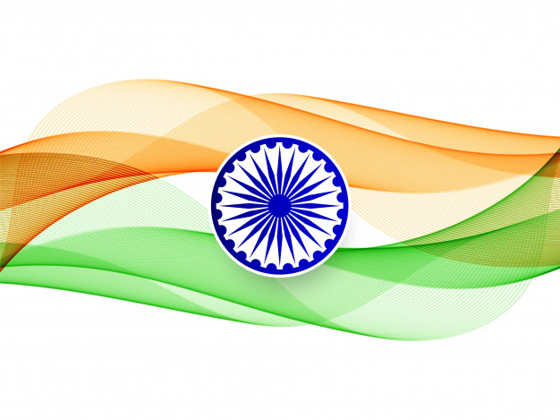 Free: Modern elegant wavy indian flag background Free Vector 