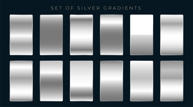Set of silver foil texture Royalty Free Vector Image