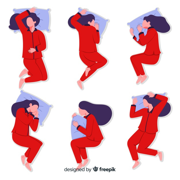 Different sleeping positions Royalty Free Vector Image