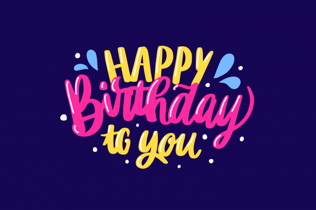 Free Vector  Colorful happy birthday lettering