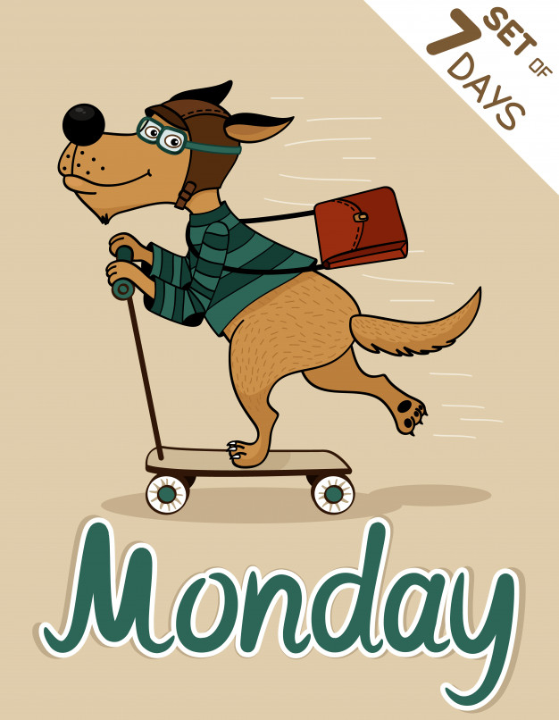 workweek,weekdays,unusual,weekly,appointment,week,set,monday,scene,day,word,pets,morning,date,dogs,funny,postcard,event,work,hipster,cute,retro,character,fashion,dog,vintage,calendar