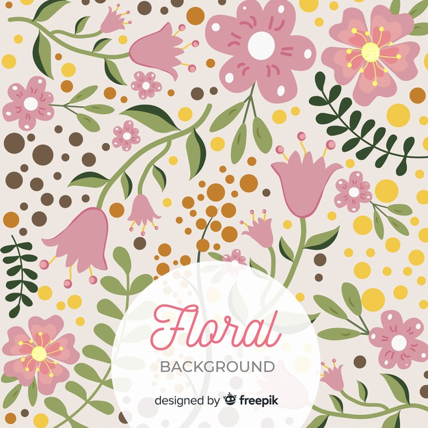 Free: Crowded background with flowers and leaves Free Vector - nohat.cc