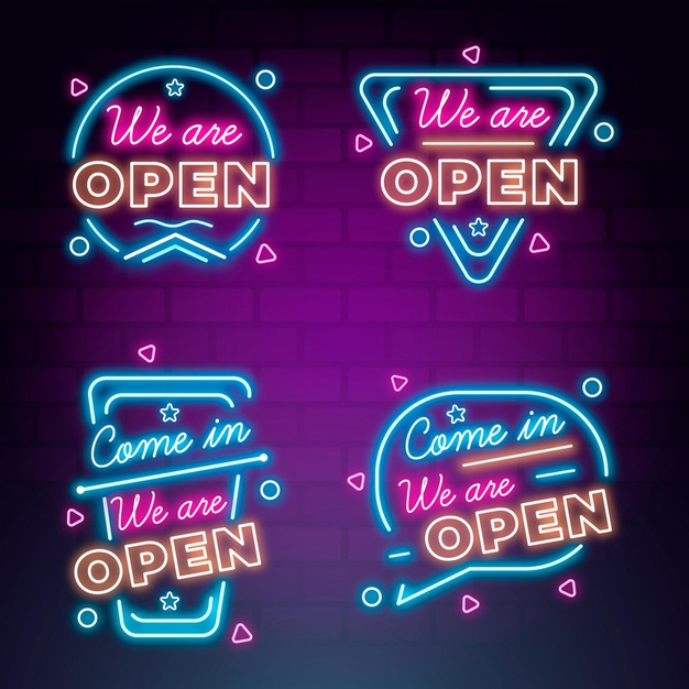 colelction,reopening,reopen,open again,pandemic,again,we are open,open sign,set,concept,pack,theme,sell,opening,open,modern,sales,sign,neon,shop,marketing,business