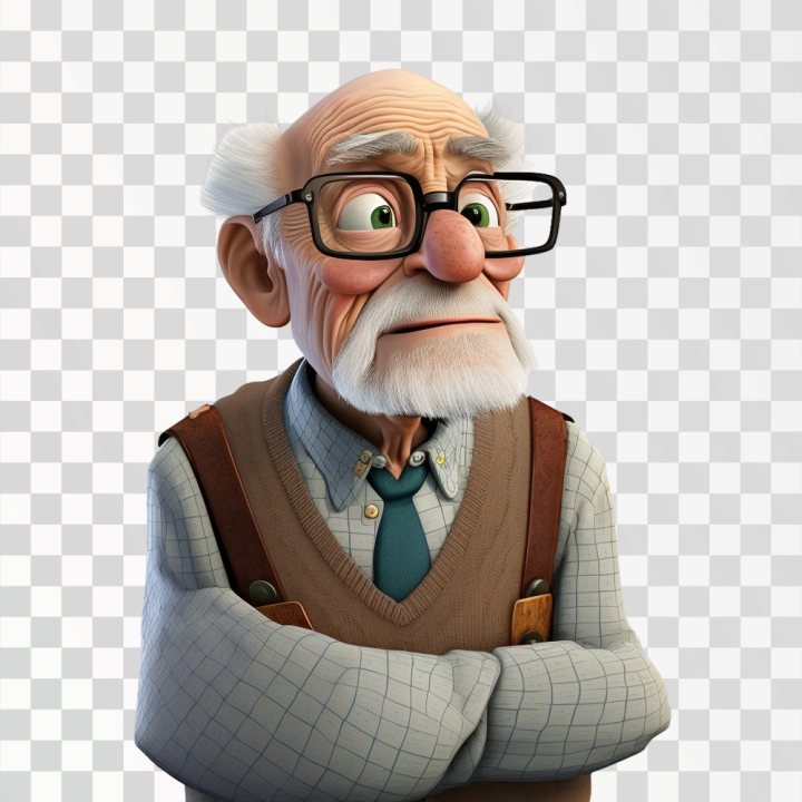 Avatar of happy old man grandfather in glasses  Stock Illustration  29863650  PIXTA