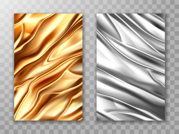 Silver foil background metal gradient Royalty Free Vector