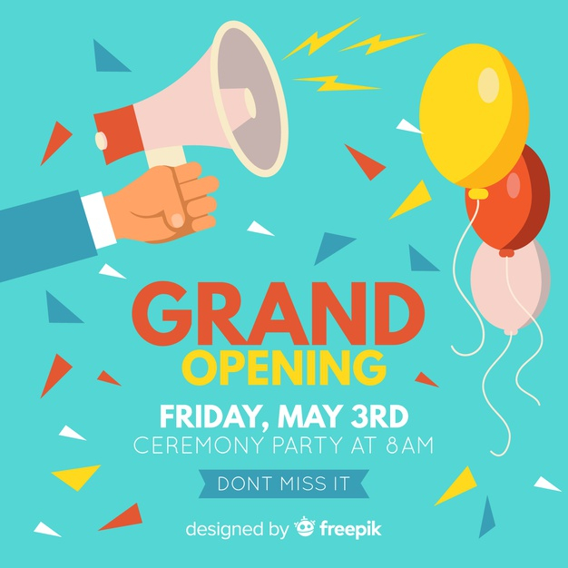 Grand Opening | Download now free vectors on Freepik - Nohat - Free for  designer