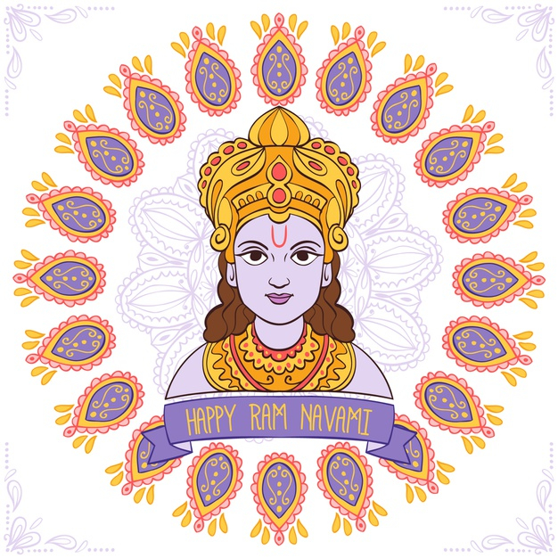Free: Ram navami holding a bow Free Vector - nohat.cc