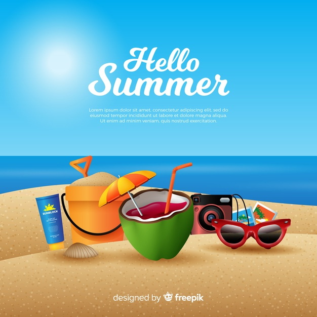 Hello summer time Royalty Free Vector Image - VectorStock