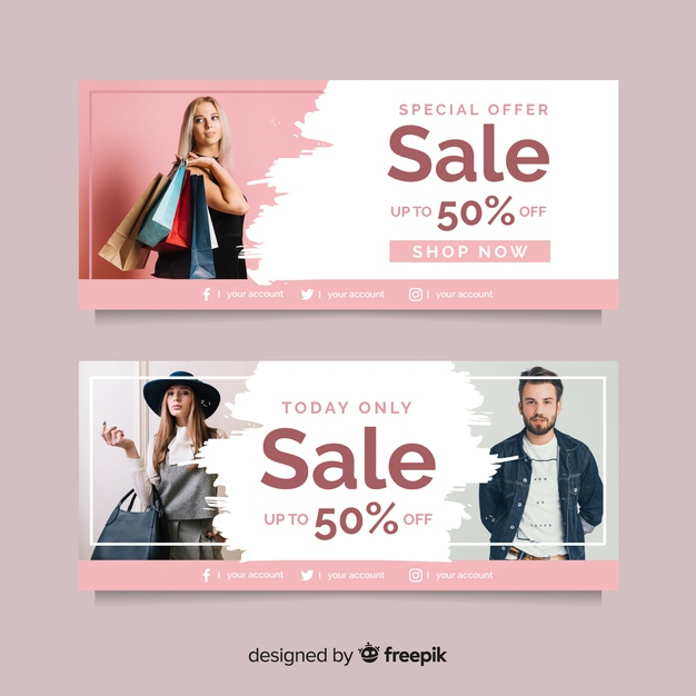 Free: Fashion sale banner collection Free Vector 