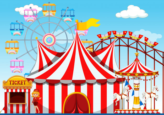 Free: A theme park background Free Vector 
