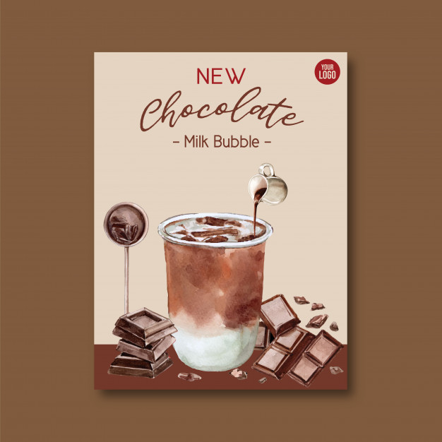 Chocolate Bubble Tea Cup Mockup - Front View - Free Download Images High  Quality PNG, JPG