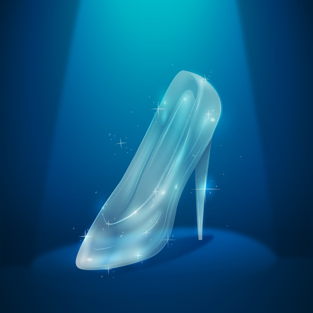 Free Vector, Cinderella glass shoe concept