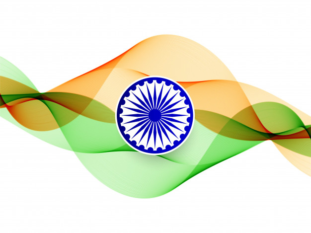 Free: Wavy indian flag theme background Free Vector 