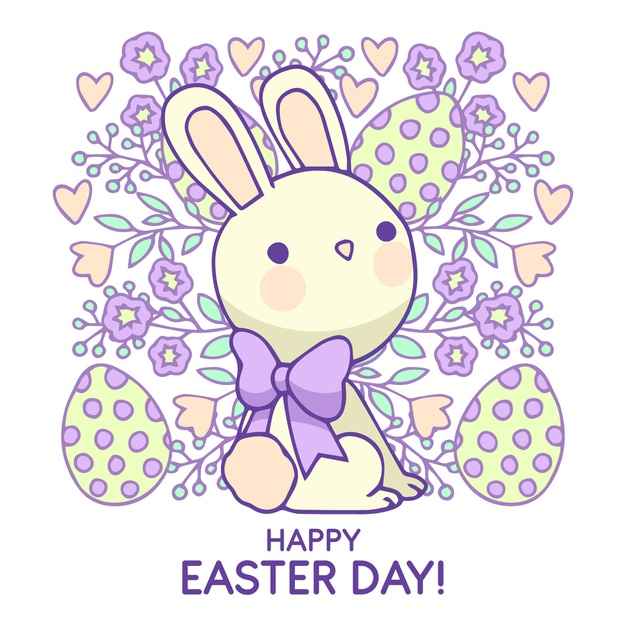 Happy Easter Day Vector Design Holiday Easter With Pattern