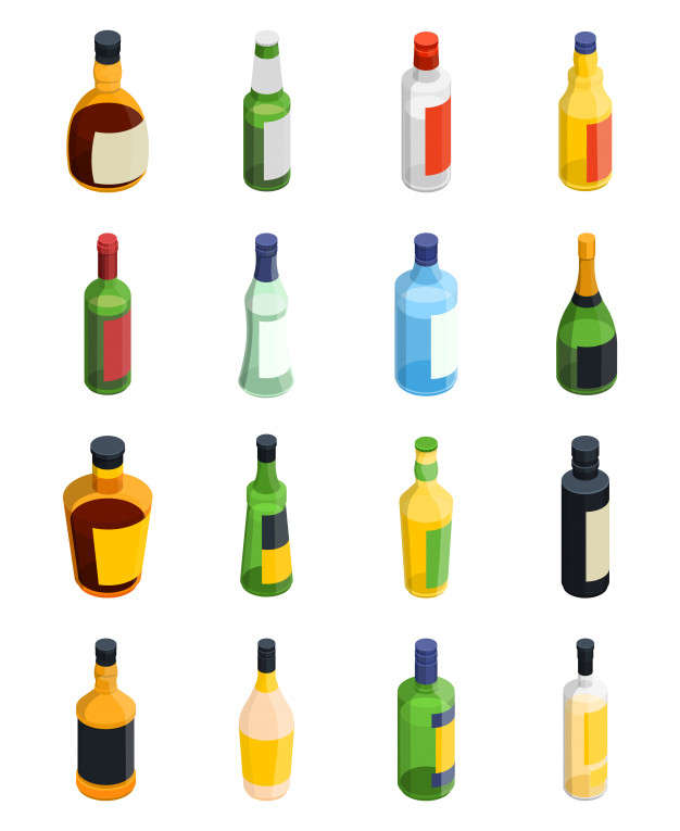 Premium Vector  Set of collection bar glassware