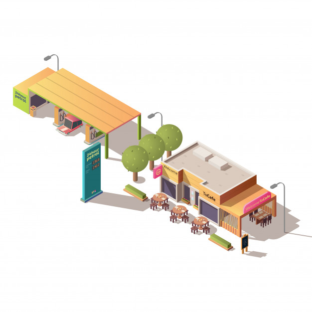 fueling,snackbar,eatery,roadside,coffeeshop,seating,cartography,exterior,24h,facade,front,low,bistro,poly,petrol,infrastructure,station,cafeteria,commerce,automobile,low poly,fast,outdoor,urban,auto,town,transport,environment,round,street,bar,architecture,isometric,game,cafe,3d,road,clock,map,building,restaurant,city,car,business,food
