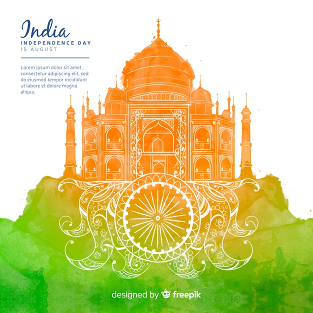 Independence day of india background watercolor style Free Vector - Nohat -  Free for designer