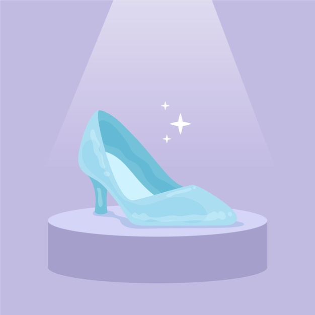 Free Vector  Cinderella glass shoe